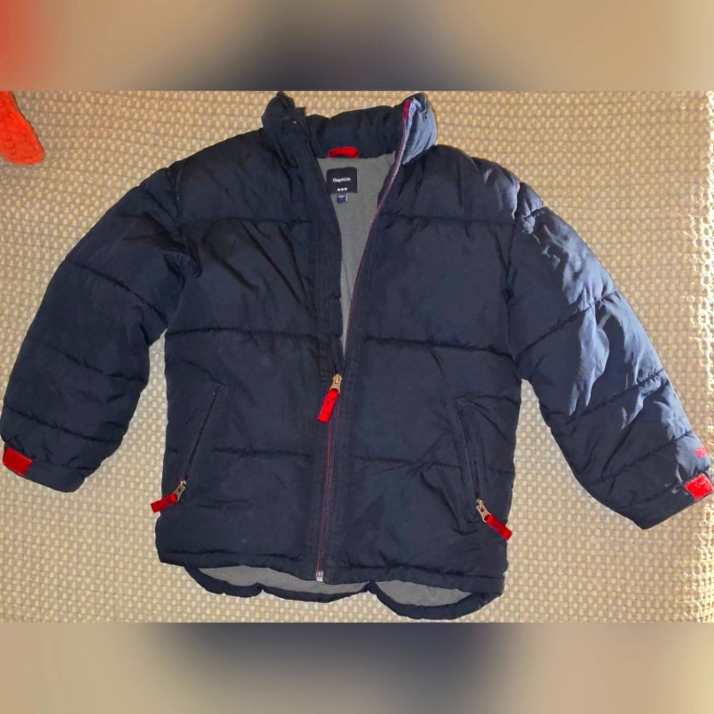 Gap Kids Blue Puffer Jacket with Quilted Design